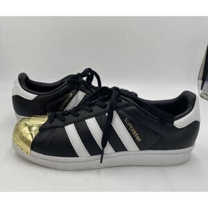 🔥Adidas Superstar Metal Toe BB5115 Core Gold Black White Men’s 7.5 Womens 9